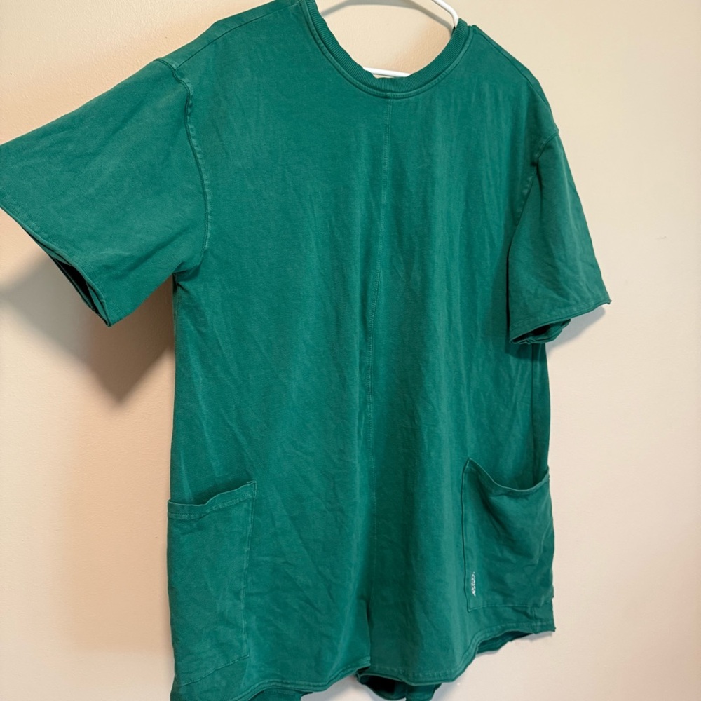 Free People Movement Bright Green Romper with Pockets